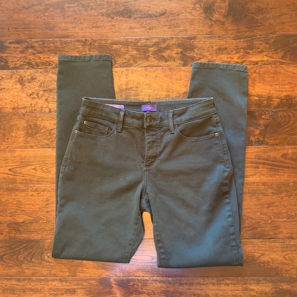 🔴💚 EUC NYDJ Alina Skinny Ankle Pants in "Loden" green - Size 4 - Picture 9 of 14